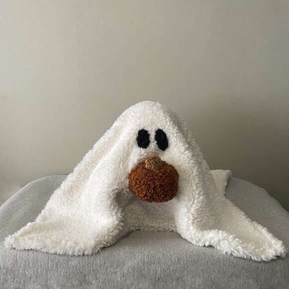 Pottery Barn Other - NWT Pottery Barn Gus the Ghost with Pumpkin Pillow 100% Authentic